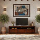 TANAKA SOLID MAHOGANY TV UNIT WITH 3 DRAWERS IN MAHOGANY 190CM