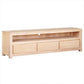 Tanaka Solid Mahogany TV Unit 190cm with 3 Drawers in Whitewash - Chocolate Wood