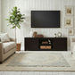 TANAKA SOLID MAHOGANY TV UNIT WITH 4 DRAWERS & 2 SHELVES IN CHOCOLATE 170CM - MyChocolateWood