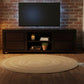 TANAKA SOLID MAHOGANY TV UNIT WITH 4 DRAWERS & 2 SHELVES IN CHOCOLATE 170CM - MyChocolateWood