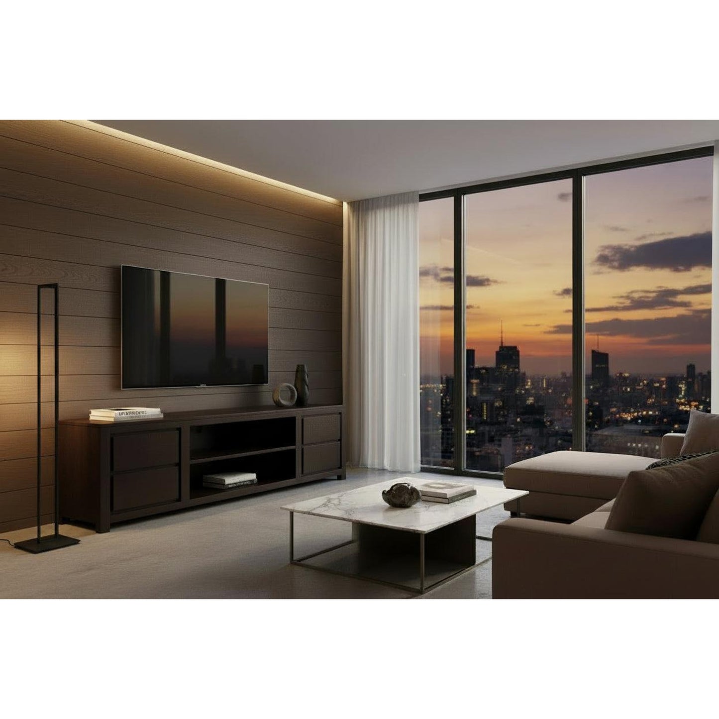 Tanaka Solid Mahogany TV / Entertainment Unit 200cm with 4 Drawers & 2 Shelves in Chocolate - Chocolate Wood