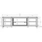 TANAKA SOLID MAHOGANY TV UNIT WITH 4 DRAWERS & 2 SHELVES IN CHOCOLATE 200CM - MyChocolateWood