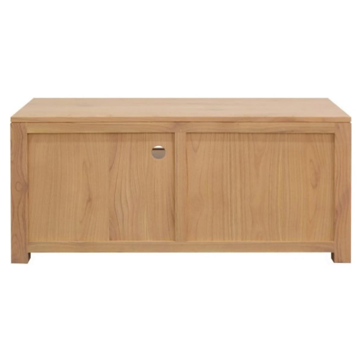 TANAKA SOLID MINDI WOOD 120CM TV UNIT WITH 2 DRAWERS IN NATURAL - MyChocolateWood
