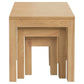 Tanaka Solid Mindi Wood Nest of Tables in Natural