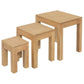 Tanaka Solid Mindi Wood Nest of Tables in Natural