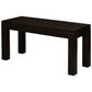 Tanaka Solid Mahogany Timber Bench, 90cm in Chocolate - Chocolate Wood