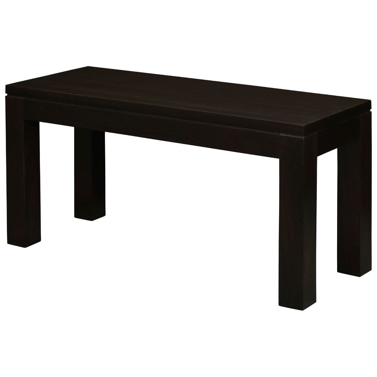 Tanaka Solid Mahogany Timber Bench, 90cm in Chocolate - Chocolate Wood