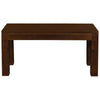 Tanaka Solid Mahogany Timber Bench, 90cm in Mahogany - Chocolate Wood