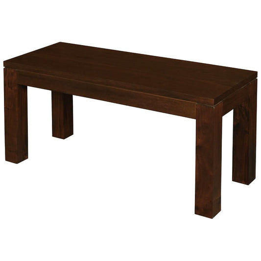 Tanaka Solid Mahogany Timber Bench, 90cm in Mahogany - Chocolate Wood