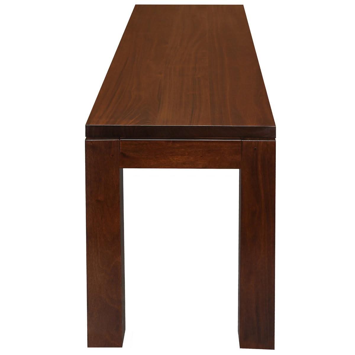 Tanaka Solid Mahogany Timber Bench, 120cm in Mahogany - Chocolate Wood