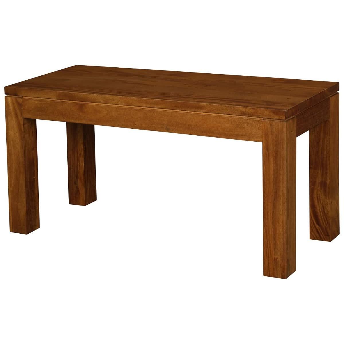 Tanaka Solid Mahogany Timber Bench, 150cm in Light Pecan - Chocolate Wood