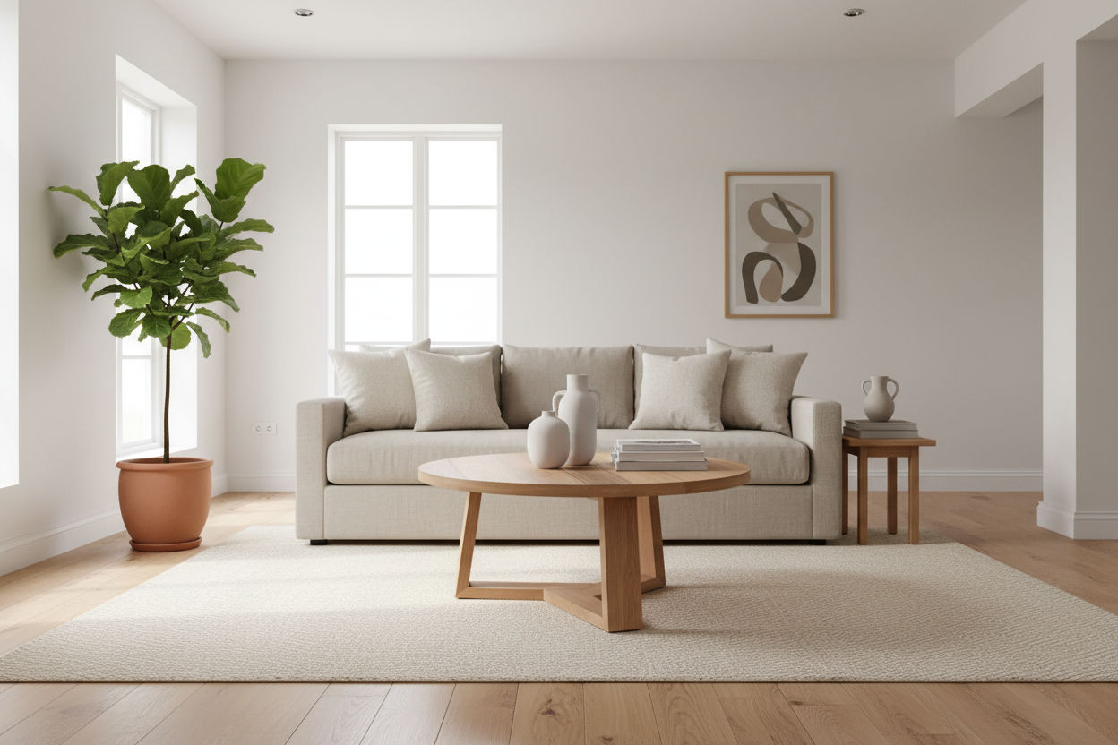 TANSY ROUND COFFEE TABLE 120CM DIA. - SOLID VICTORIAN ASH - MyChocolateWood