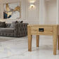 TARA SOLID OAK 1 DRAWER LAMP TABLE/SIDE TABLE NATURAL - MyChocolateWood