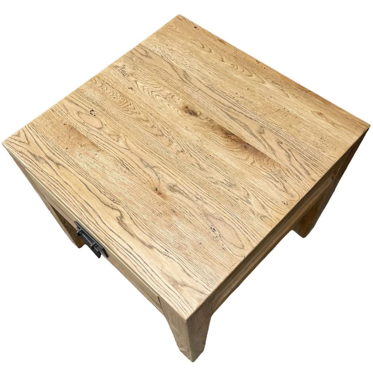 TARA SOLID OAK 1 DRAWER LAMP TABLE/SIDE TABLE NATURAL - MyChocolateWood
