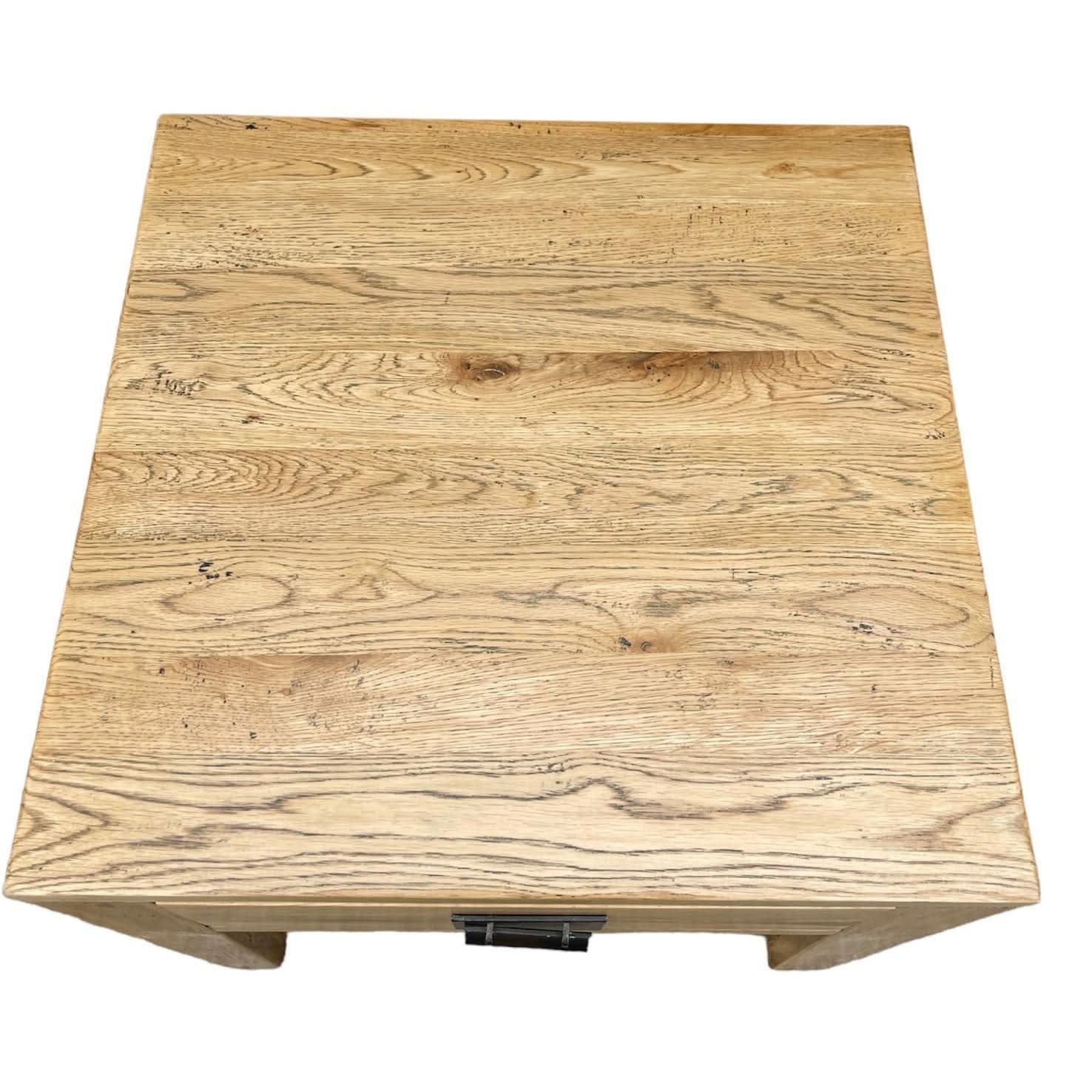 TARA SOLID OAK 1 DRAWER LAMP TABLE/SIDE TABLE NATURAL - MyChocolateWood