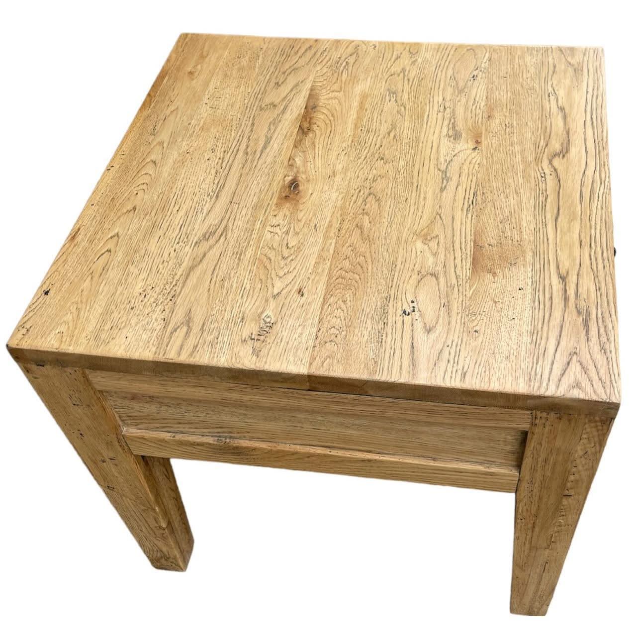 TARA SOLID OAK 1 DRAWER LAMP TABLE/SIDE TABLE NATURAL - MyChocolateWood