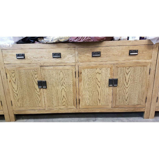 TARA SOLID OAK BUFFET SIDEBOARD NATURAL 2 DRAWERS 4 DOORS 140 CM - MyChocolateWood