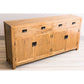 Tara Solid Russian Oak Buffet / Sideboard 180cm with 2 Drawers and 4 Doors in Natural - Chocolate Wood