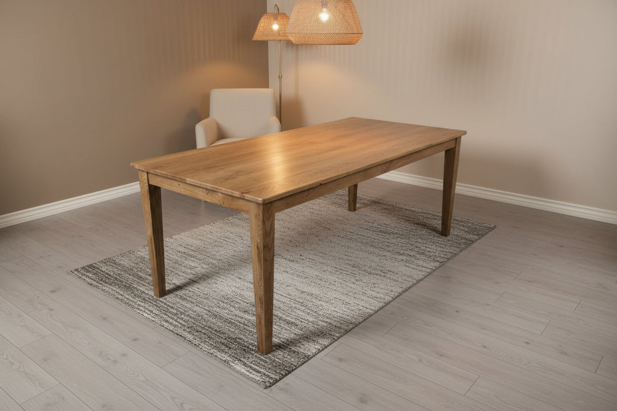 TARA SOLID OAKWOOD TIMBER DINING TABLE 240CM - MyChocolateWood