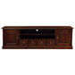Tasmania Solid Mahogany 2 Door 4 Drawer TV / Entertainment Unit, 200cm in Mahogany - Chocolate Wood