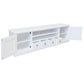 Tasmania Solid Mahogany 2 Door 4 Drawer TV / Entertainment Unit, 200cm in White - Chocolate Wood