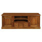 Tasmania Solid Mahogany 2 Door 3 Drawer TV / Entertainment Unit, 160cm in Light Pecan - Chocolate Wood