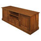 Tasmania Solid Mahogany 2 Door 3 Drawer TV / Entertainment Unit, 160cm in Light Pecan - Chocolate Wood