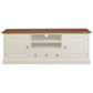 Tasmania Solid Mahogany 2 Door 3 Drawer TV / Entertainment Unit, 160cm in White & Caramel - Chocolate Wood