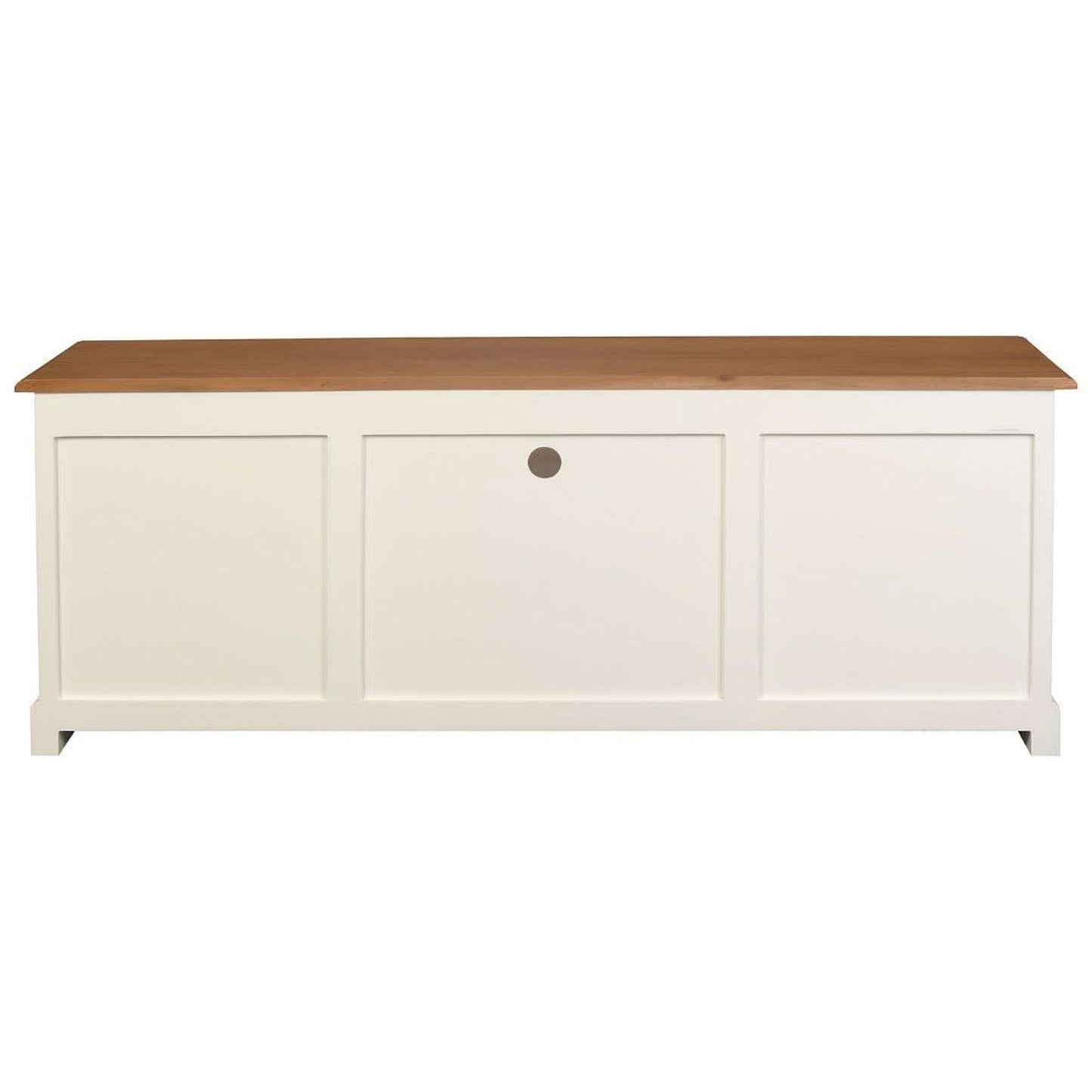 Tasmania Solid Mahogany 2 Door 3 Drawer TV / Entertainment Unit, 160cm in White & Caramel - Chocolate Wood