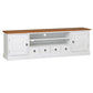Tasmania Solid Mahogany 2 Door 4 Drawer TV / Entertainment Unit, 200cm in White and Caramel - Chocolate Wood