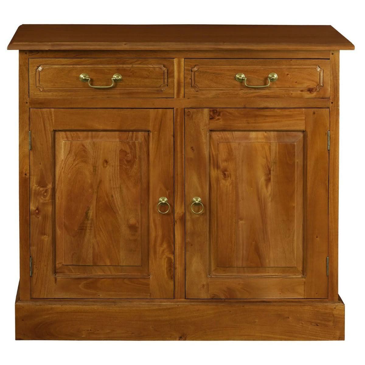 Tasmania Solid Mahogany 2 Door 2 Drawer Buffet / Sideboard in Light Pecan - Chocolate Wood