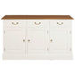 TASMANIA SOLID MAHOGANY 3 DOOR 3 DRAWER BUFFET WITH CARAMEL TOP & WHITE BODY - MyChocolateWood