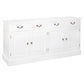 TASMANIA SOLID MAHOGANY 4 DOORS & 4 DRAWERS BUFFET IN WHITE - MyChocolateWood