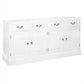 Tasmania Solid Mahogany 4 Door 4 Drawer Buffet / Sideboard in White - Chocolate Wood