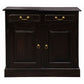 Tasmania Solid Mahogany 2 Door 2 Drawer Buffet / Sideboard in Chocolate - Chocolate Wood