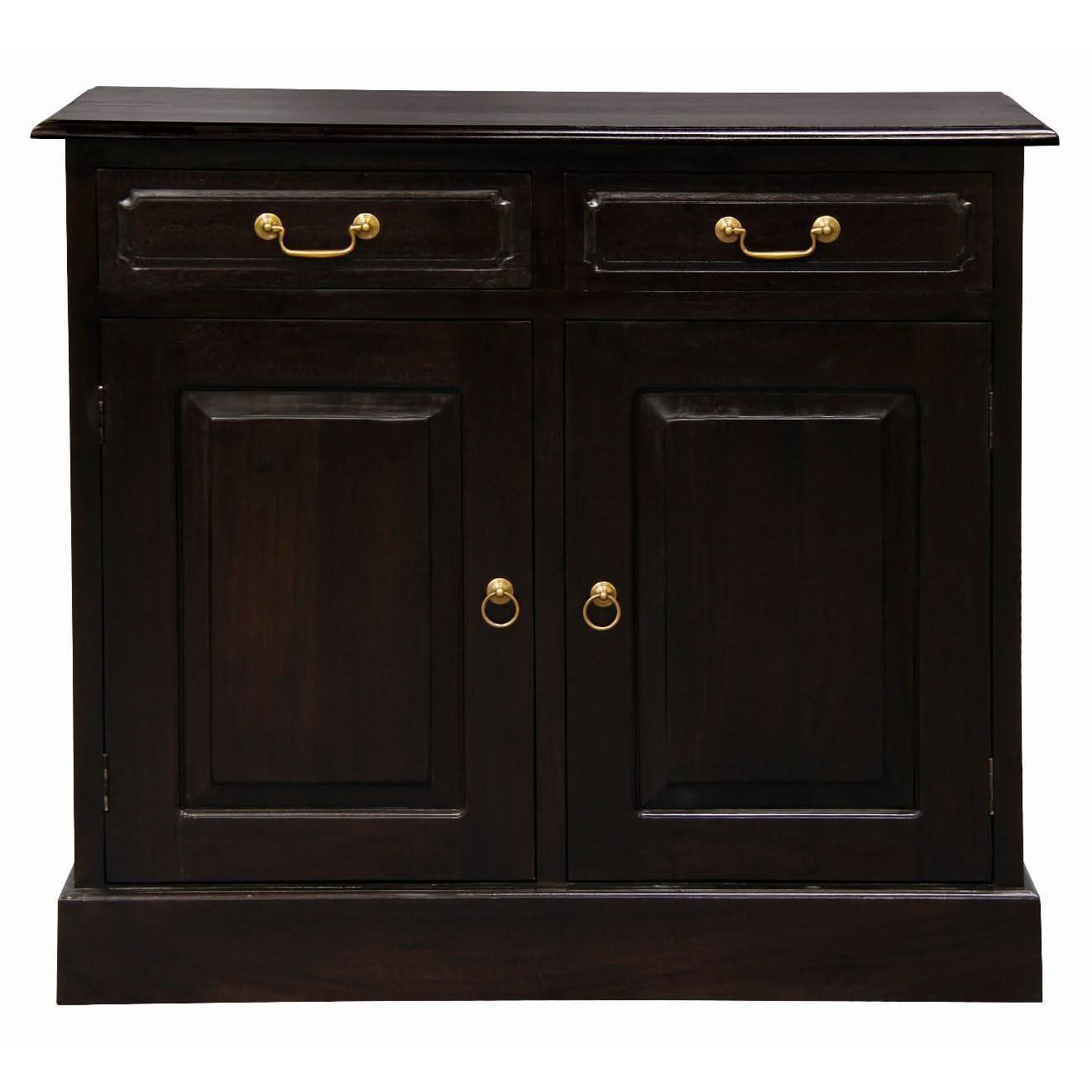 Tasmania Solid Mahogany 2 Door 2 Drawer Buffet / Sideboard in Chocolate - Chocolate Wood