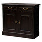 Tasmania Solid Mahogany 2 Door 2 Drawer Buffet / Sideboard in Chocolate - Chocolate Wood
