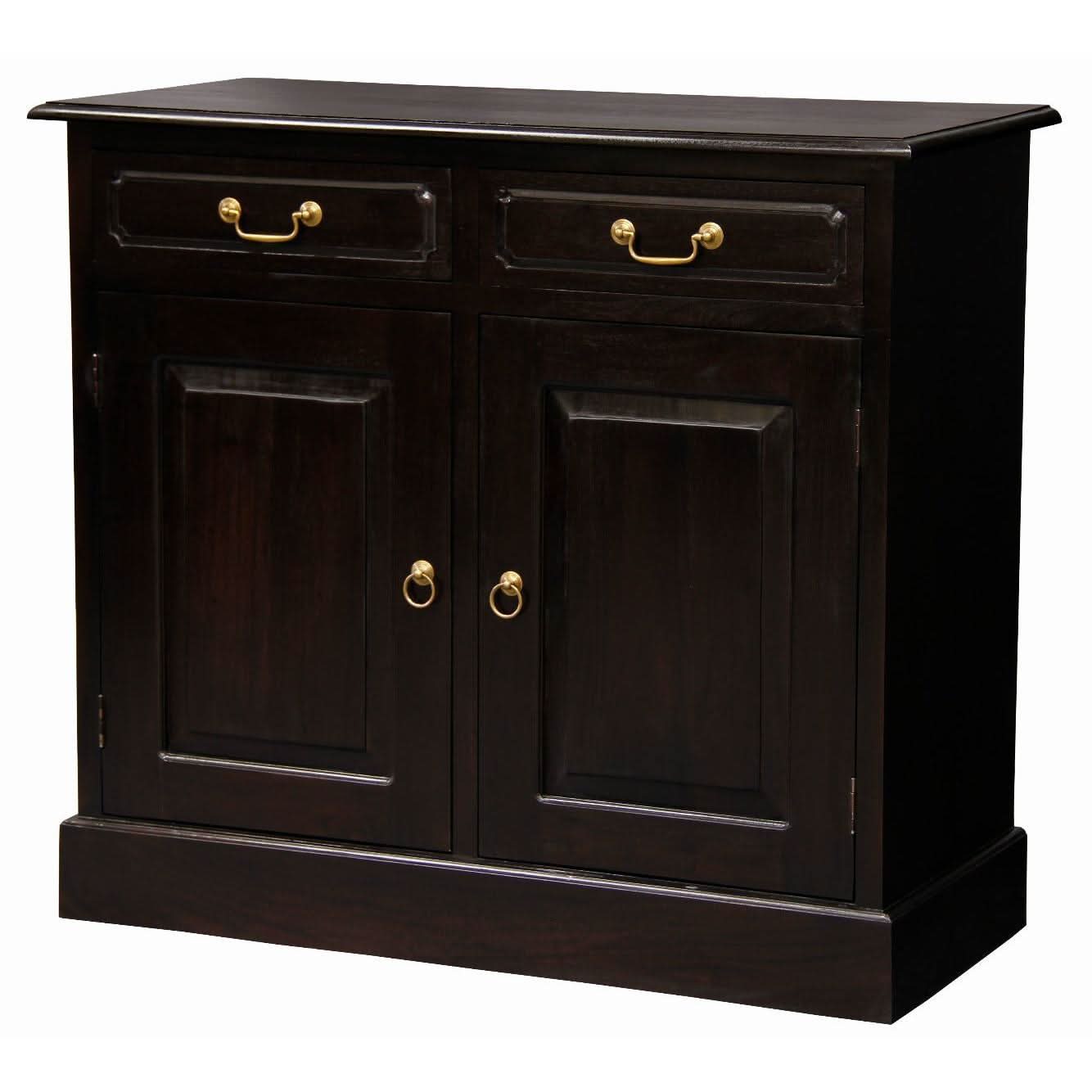 Tasmania Solid Mahogany 2 Door 2 Drawer Buffet / Sideboard in Chocolate - Chocolate Wood