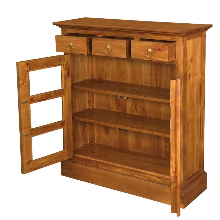 TASMANIA SOLID MAHOGANY BUFFET 2 DOORS & 3 DRAWERS IN LIGHT PECAN - MyChocolateWood