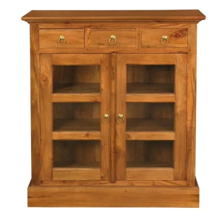 TASMANIA SOLID MAHOGANY BUFFET 2 DOORS & 3 DRAWERS IN LIGHT PECAN - MyChocolateWood