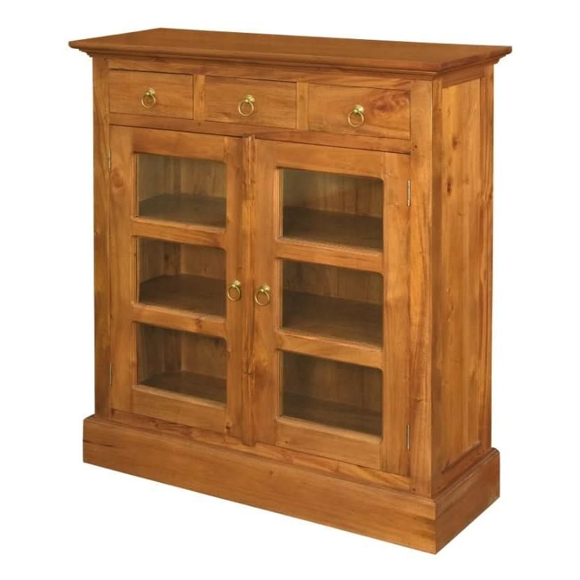 TASMANIA SOLID MAHOGANY BUFFET 2 DOORS & 3 DRAWERS IN LIGHT PECAN - MyChocolateWood