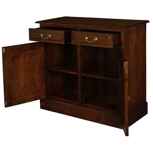 Tasmania Solid Mahogany 2 Door 2 Drawer Buffet / Sideboard in Mahogany - Chocolate Wood