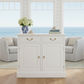 TASMANIA SOLID MAHOGANY BUFFET/SIDEBOARD 2 DOORS & 2 DRAWERS IN WHITE - MyChocolateWood