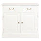 Tasmania Solid Mahogany 2 Door 2 Drawer Buffet / Sideboard in White - Chocolate Wood