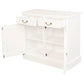 Tasmania Solid Mahogany 2 Door 2 Drawer Buffet / Sideboard in White - Chocolate Wood