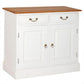 Tasmania Solid Mahogany 2 Door 2 Drawer Buffet / Sideboard in White and Caramel - Chocolate Wood