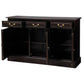 Tasmania Solid Mahogany 3 Door 3 Drawer Buffet / Sideboard in Chocolate - Chocolate Wood