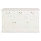 Tasmania Solid Mahogany 3 Door 3 Drawer Buffet / Sideboard in White - Chocolate Wood