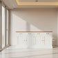 Tasmania Solid Mahogany 4 Door 4 Drawer Buffet / Sideboard in White and Caramel - Chocolate Wood