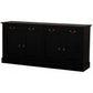 Tasmania Solid Mahogany 4 Door 4 Drawer Buffet / Sideboard in Chocolate - Chocolate Wood